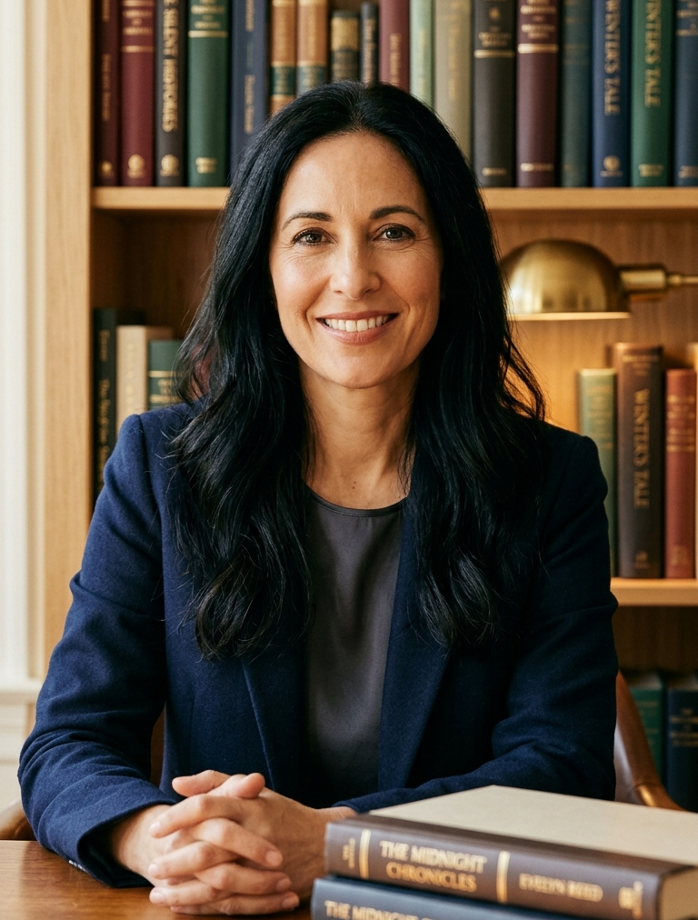 Sarah Mitchell, photographed in her study